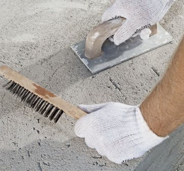 Klinker trappa: Ytan på trappan borstas med stålborste Klinker trappa: Ytan på trappan borstas med stålborste